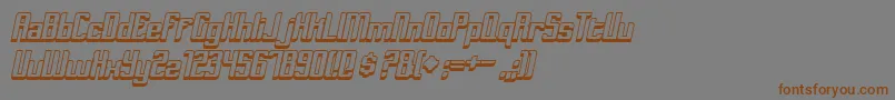 Шрифт DymedaShadowItalic – коричневые шрифты на сером фоне