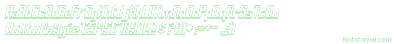 DymedaShadowItalic Font – Green Fonts on White Background