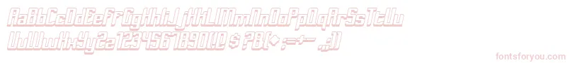 フォントDymedaShadowItalic – ピンクのフォント