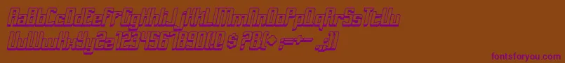 DymedaShadowItalic Font – Purple Fonts on Brown Background