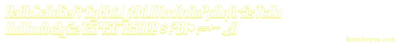 DymedaShadowItalic Font – Yellow Fonts on White Background