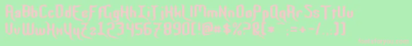 Nightwarrior Font – Pink Fonts on Green Background