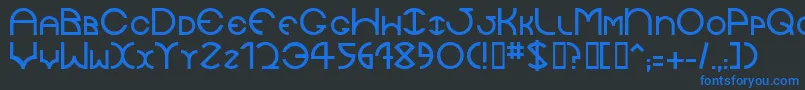 Jaysetch Font – Blue Fonts on Black Background