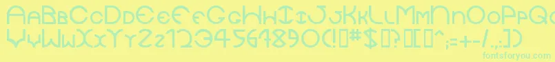 Jaysetch Font – Green Fonts on Yellow Background