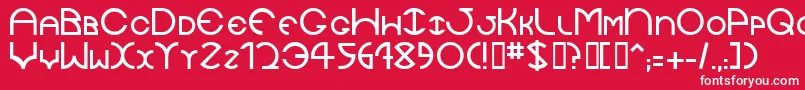 Jaysetch Font – White Fonts on Red Background