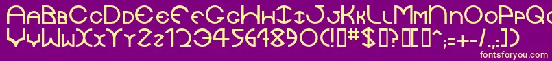 Jaysetch Font – Yellow Fonts on Purple Background