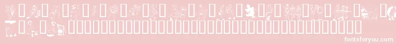 KrCivilWar-Schriftart – Weiße Schriften auf rosa Hintergrund