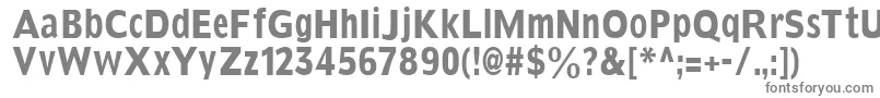 フォントKleinssanscondbold – 白い背景に灰色の文字