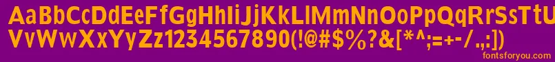 Kleinssanscondbold Font – Orange Fonts on Purple Background