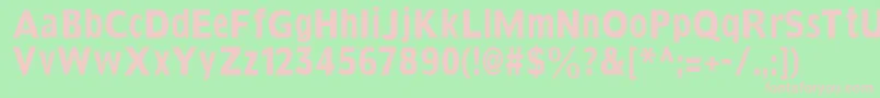 Kleinssanscondbold Font – Pink Fonts on Green Background