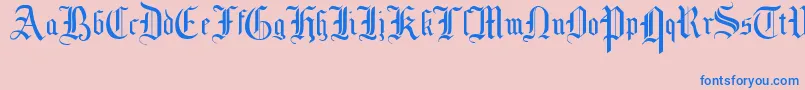 MottisfontNo1 Font – Blue Fonts on Pink Background