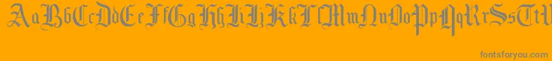 フォントMottisfontNo1 – オレンジの背景に灰色の文字