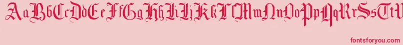 MottisfontNo1-Schriftart – Rote Schriften auf rosa Hintergrund