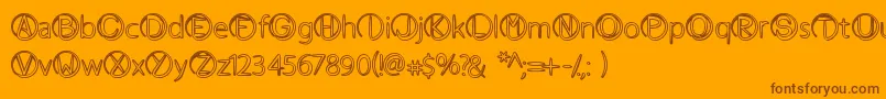 Atheist Font – Brown Fonts on Orange Background