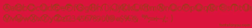 Atheist Font – Brown Fonts on Red Background