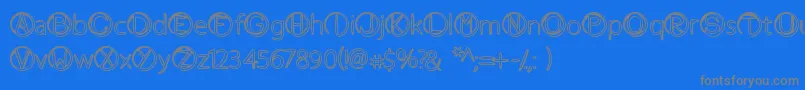 Fonte Atheist – fontes cinzas em um fundo azul
