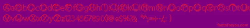 Atheist Font – Red Fonts on Purple Background