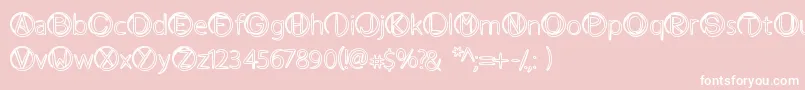 Atheist Font – White Fonts on Pink Background