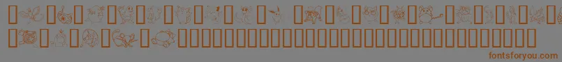 Tylers Font – Brown Fonts on Gray Background