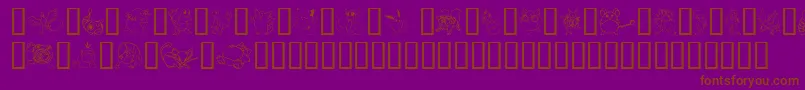 Tylers Font – Brown Fonts on Purple Background