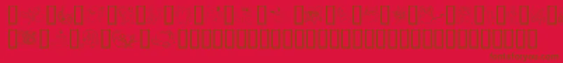 Tylers Font – Brown Fonts on Red Background