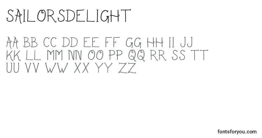 A fonte SailorsDelight – alfabeto, números, caracteres especiais