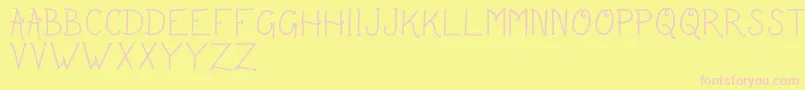 SailorsDelight Font – Pink Fonts on Yellow Background