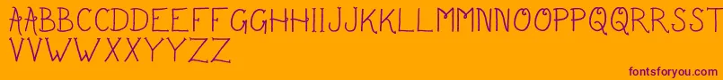 SailorsDelight Font – Purple Fonts on Orange Background