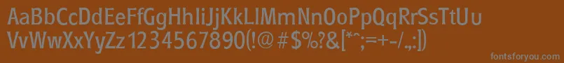 RoundestserialRegular Font – Gray Fonts on Brown Background
