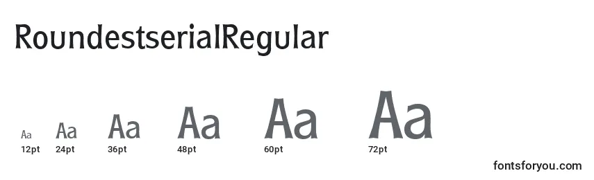 Размеры шрифта RoundestserialRegular