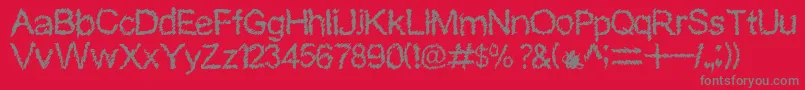 SkriblerRegular Font – Gray Fonts on Red Background