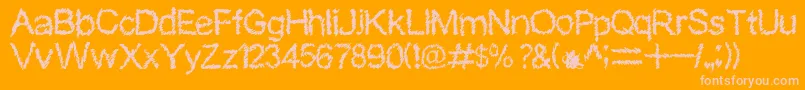 SkriblerRegular Font – Pink Fonts on Orange Background