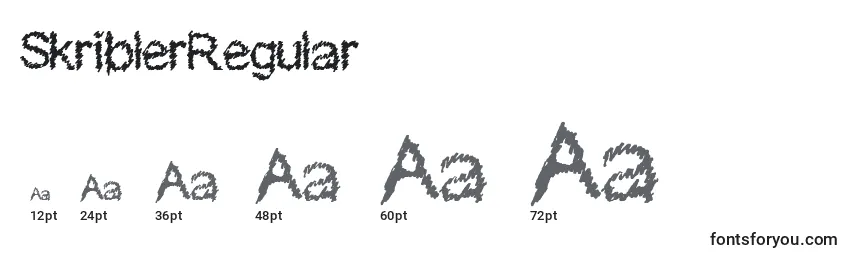SkriblerRegular Font Sizes