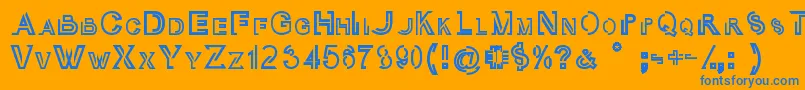 More about OubliCap Font OubliCap Font – Blue Fonts on Orange Background
