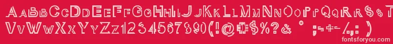 OubliCap Font – Pink Fonts on Red Background