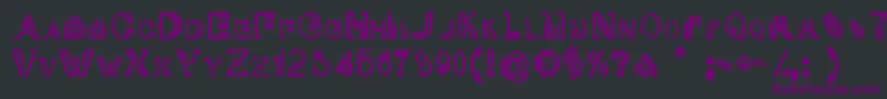 Шрифт OubliCap – фиолетовые шрифты на чёрном фоне