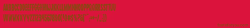 Weitere Informationen zur Wolfbrotherscond-Schriftart Wolfbrotherscond-Schriftart – Braune Schriften auf rotem Hintergrund