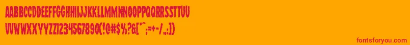 Wolfbrotherscond Font – Red Fonts on Orange Background