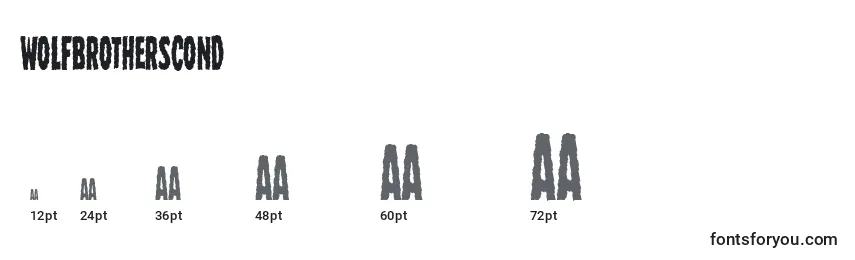 Wolfbrotherscond Font Sizes