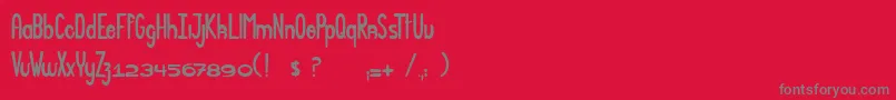 Bigbangcomix Font – Gray Fonts on Red Background