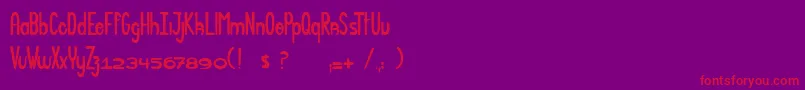 Bigbangcomix Font – Red Fonts on Purple Background