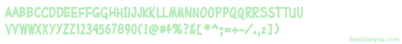 MufferawcdBold Font – Green Fonts on White Background