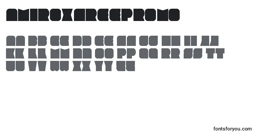 Schriftart AmiroxFreePromo – Alphabet, Zahlen, spezielle Symbole