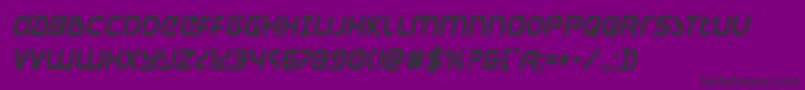 Universaljackcondital Font – Black Fonts on Purple Background