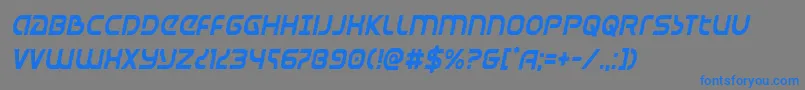 Universaljackcondital Font – Blue Fonts on Gray Background