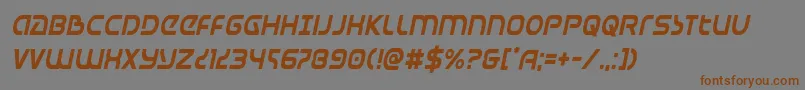 Universaljackcondital Font – Brown Fonts on Gray Background