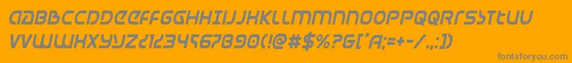 Universaljackcondital Font – Gray Fonts on Orange Background