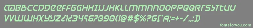Universaljackcondital Font – Green Fonts on Gray Background