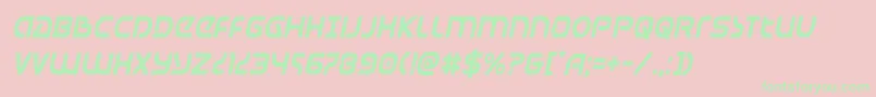 Universaljackcondital Font – Green Fonts on Pink Background