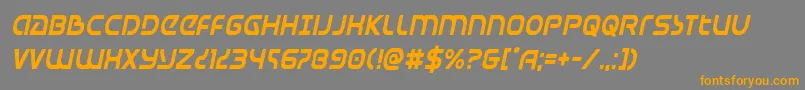Universaljackcondital Font – Orange Fonts on Gray Background